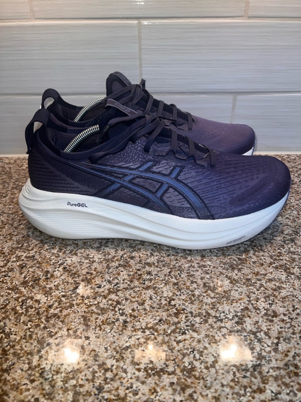 Asics Purple Running Sneakers with White Sole